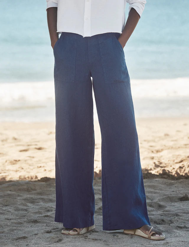Frank & Eileen Madeline Patch Pocket Pull on Pant Navy