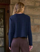 Frank & Eileen - Jackie Sweatshirt Cardigan - Classic Navy