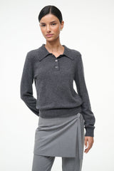 STAUD - Gemma Cashmere Sweater - Charcoal