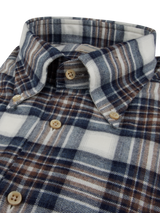 Stenstrom - Navy Checked Flannel Shirt