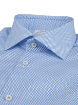 Stenstroms - Fitted Body Twill Shirt - Blue Pattern