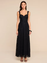L'AGENCE- Sutton Lace Maxi Dress- Black