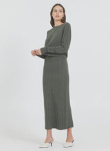 One Grey Day - Jane Cable Skirt - Fir