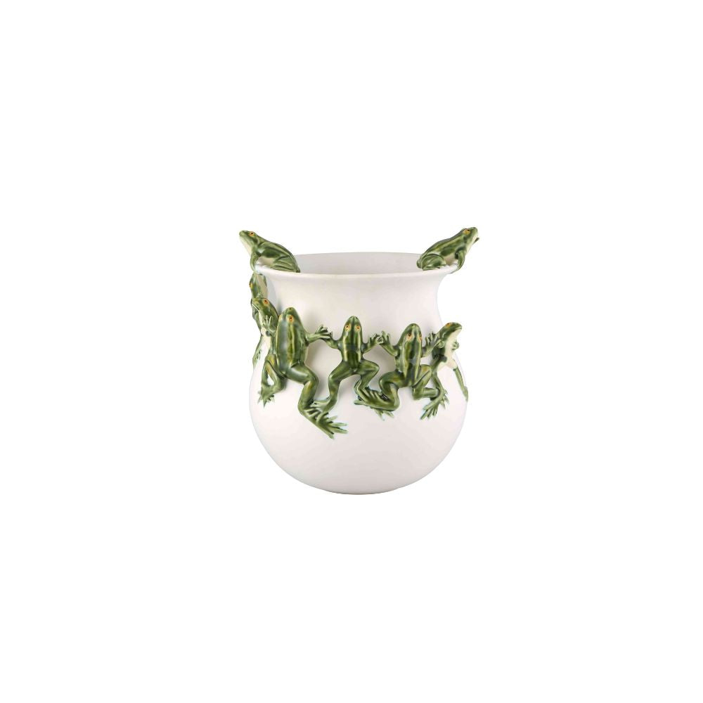 Bordallo Pinheiro - Frog's Ballet Pot - Censored