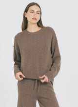 One Grey Day - Annika Cashmere Crewneck - Husk