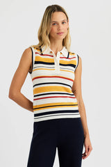 One Grey Day Coach Polo in Marigold Combo