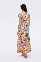 DVF - Elliot Two Dress - Patched Floral/Vintage Cane Marmalade