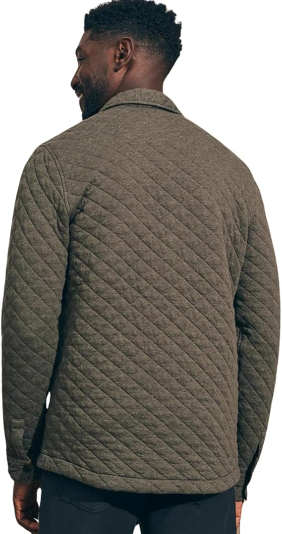 Faherty - Epic Quilted Fleece CPO - Olive Melange