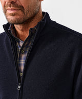 David Donahue- Aviator Sweater Jacket- Navy