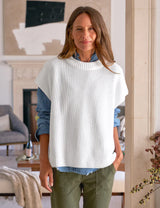 Frank & Eileen - Montecito Sweater Vest - White