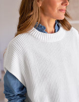Frank & Eileen - Montecito Sweater Vest - White