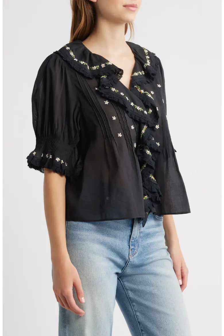 Doen Hettie Top in Black