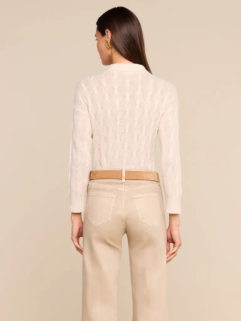 L'AGENCE- Airy 3/4 Sleeve Sweater- Ivory