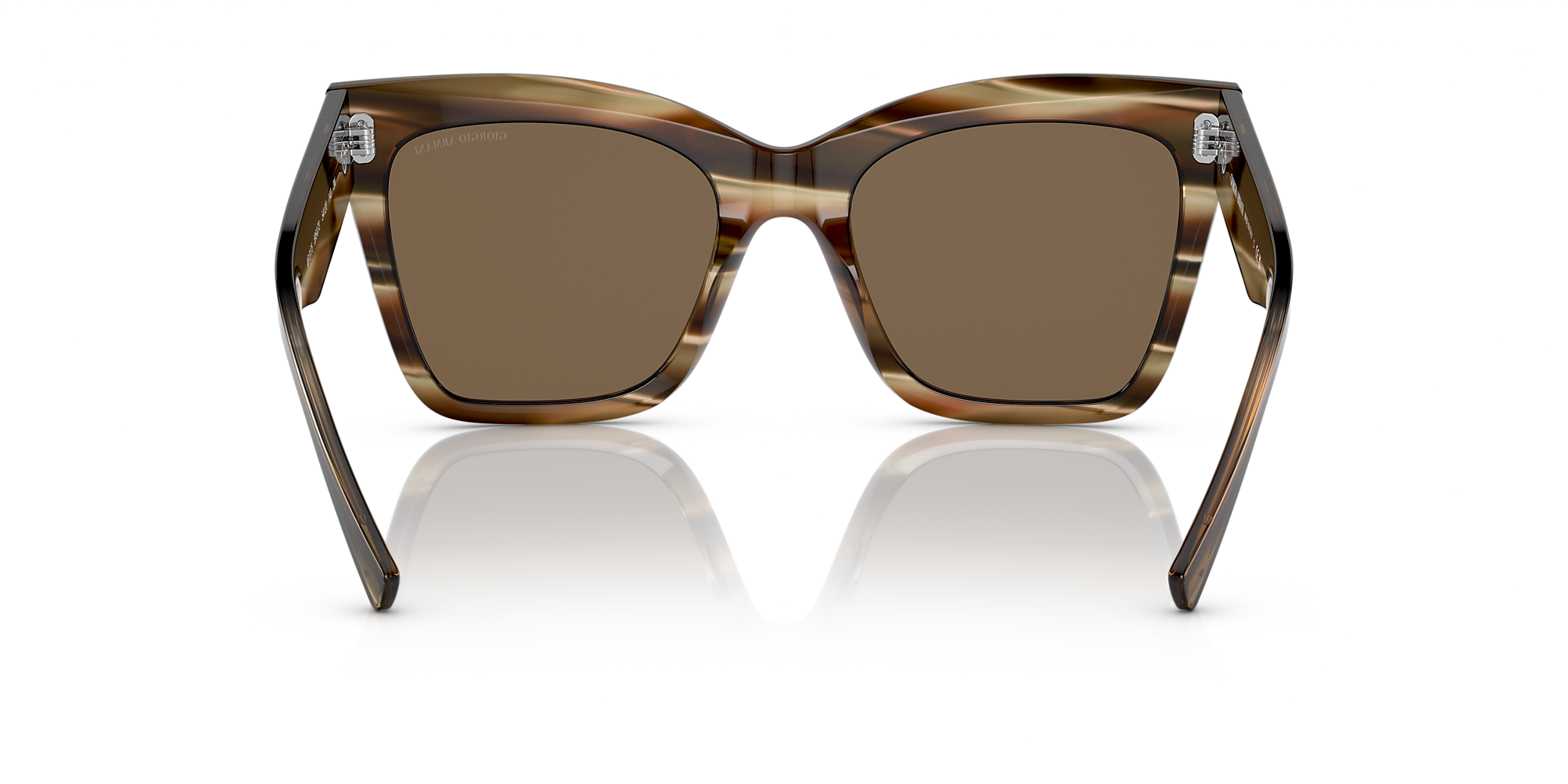 Giorgio Armani - Striped Brown w Dark Brown Sunglasses