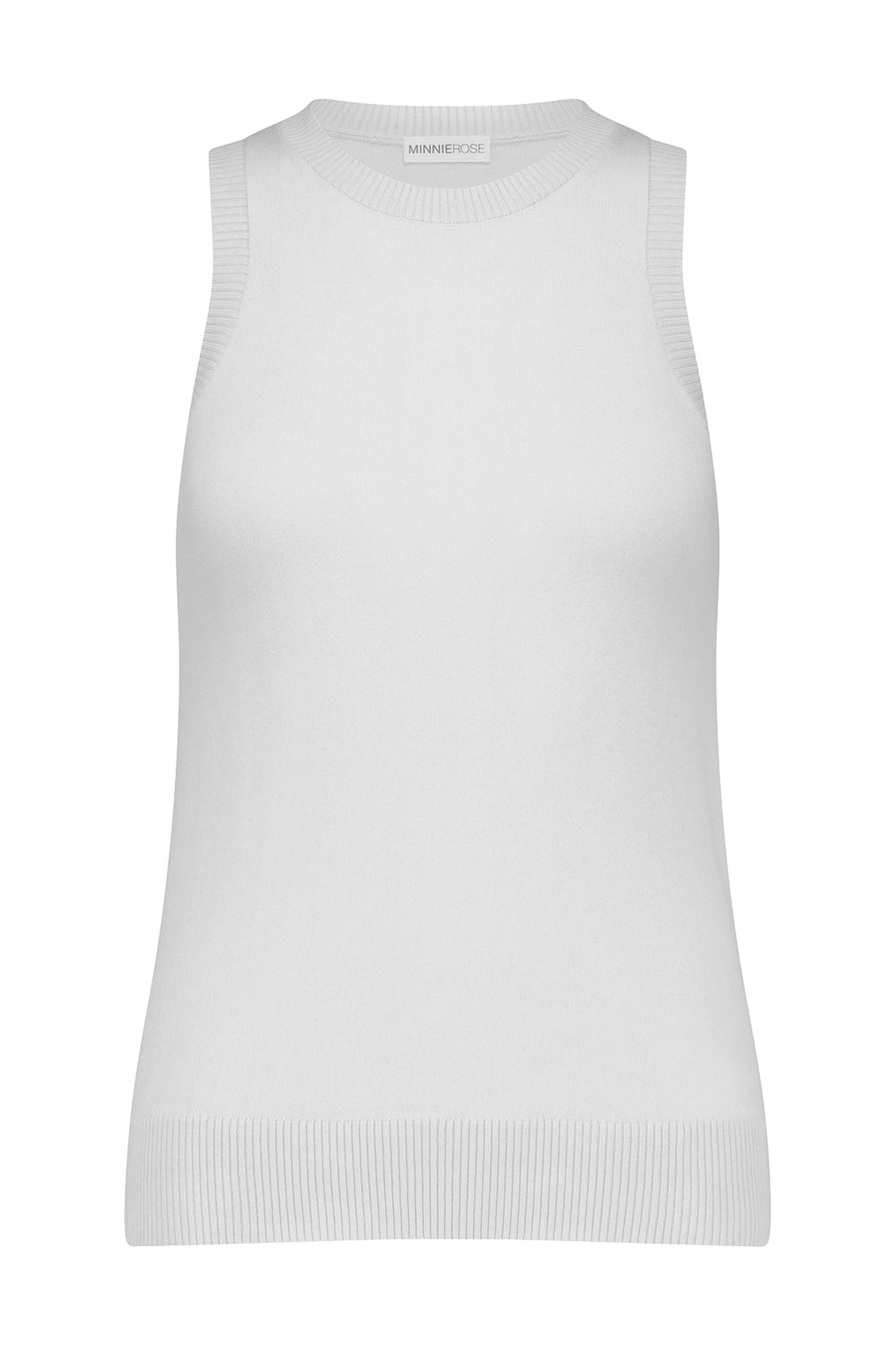 Minnie Rose - Supima Cotton Cashmere Scoop Neck Tank