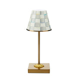MacKenzie Childs - Sterling Check LED Rechargeable Cafe Table Lampe Table Lamp
