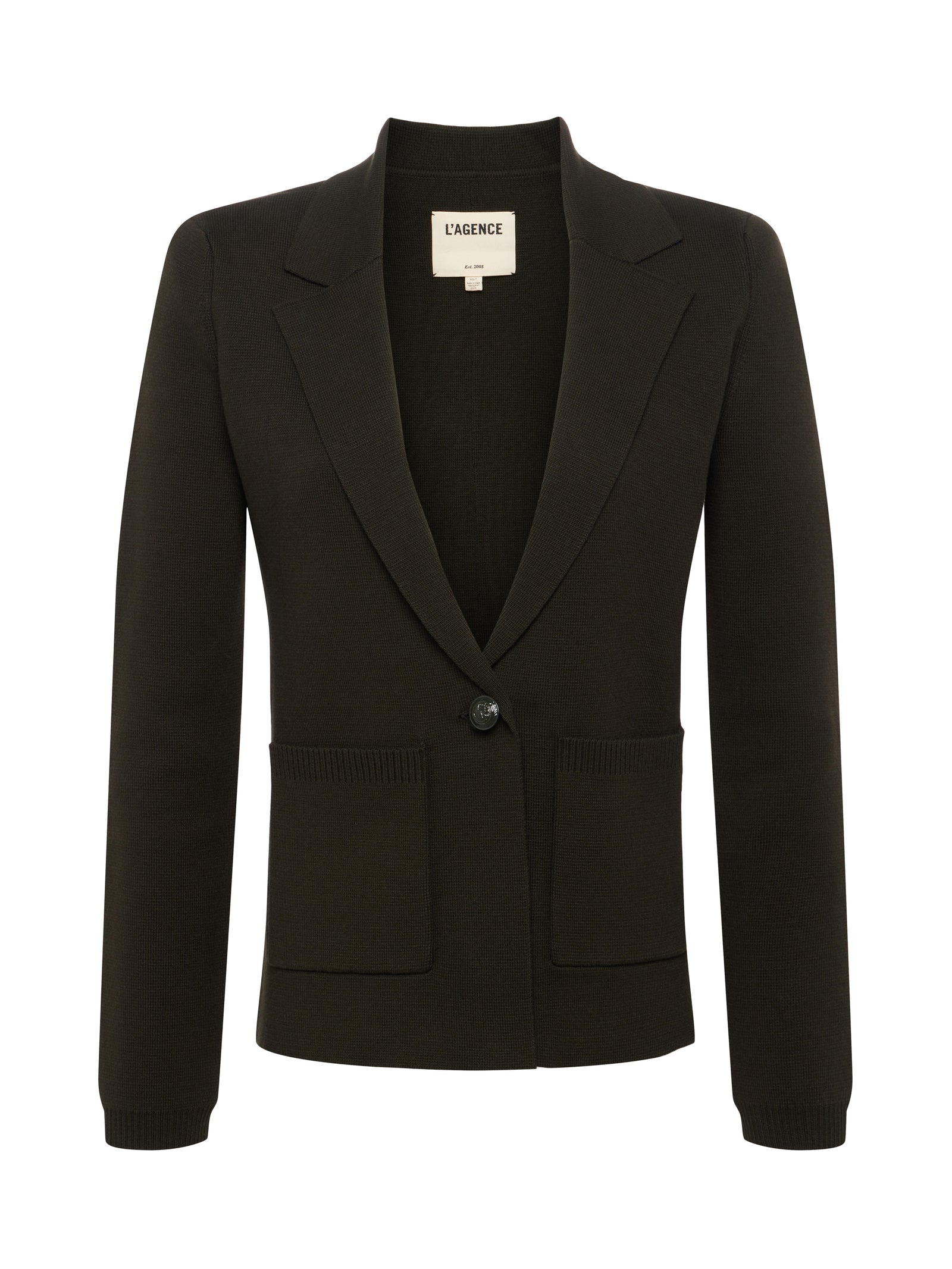 L'Agence -  Lacey Knit Blazer -Deep Olive