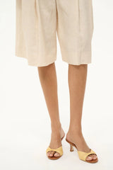 STAUD Brigitte Mule in Natural Raffia