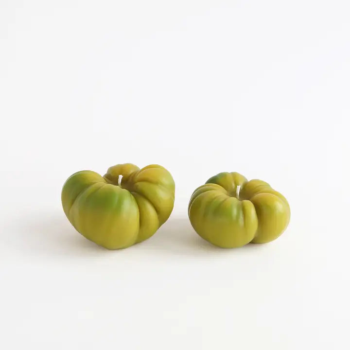 Large Green Heirloom Tomato Beeswax Candle