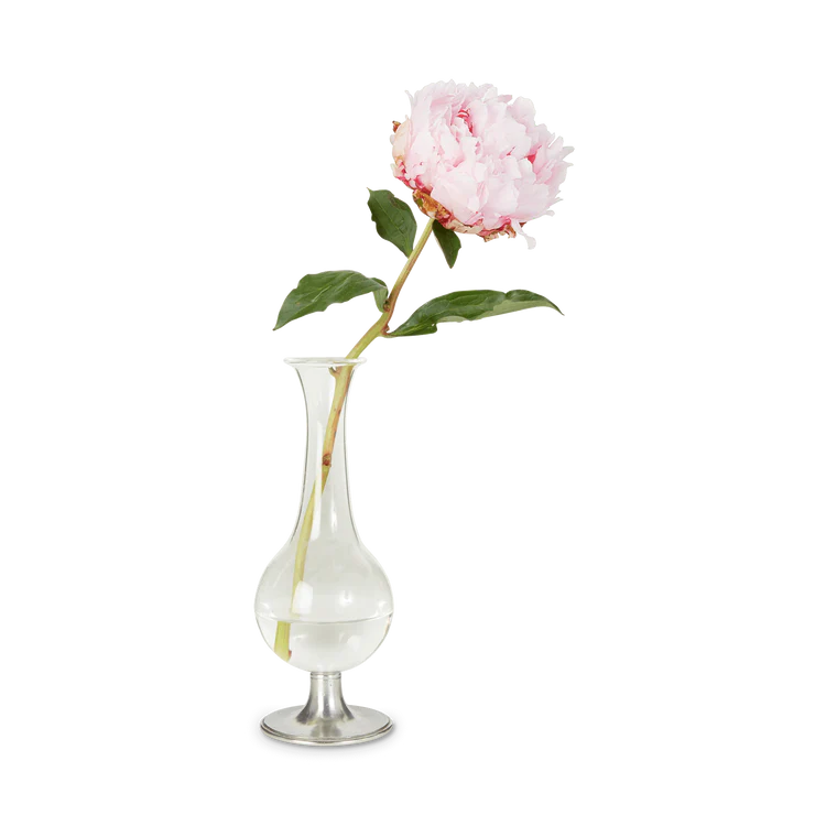 MATCH - Pewter Footed Glass Vase - 8' - 938.0