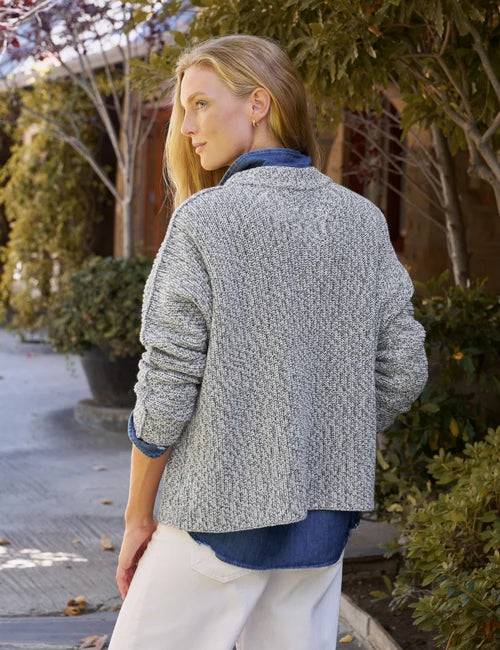 Frank & Eileen - Montecito Pullover Sweater - Ivory Camel Navy