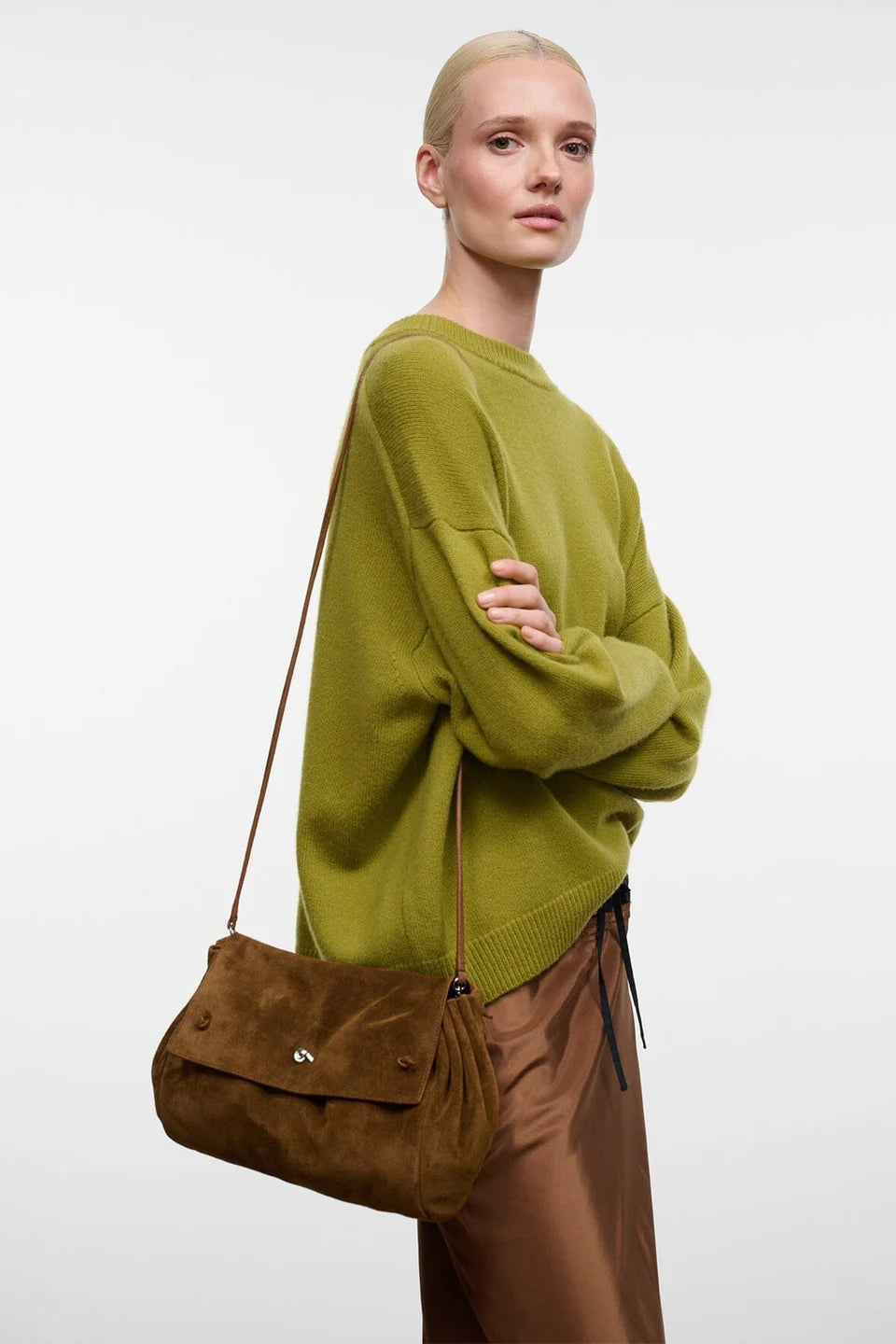 Staud- CY Convertible Bag- Cigar