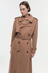 SIMKHAI - Rumi Belted Long Coat - Camel