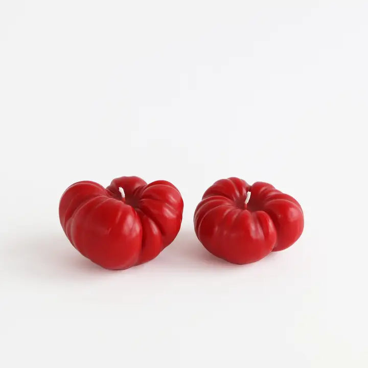 Small Red Heirloom Tomato Beeswax Candle