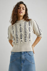 Rails - Addy Sweater - Oatmeal Navy Cables