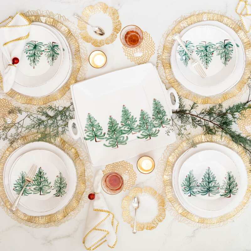 VIETRI - Lastra Holiday Handled Square Platter
