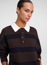 A.L.C.- Alexa Sweater- Dark Carob/ Deepest Navy