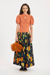 Antik Batik Angela Smock Blouse in Watermelon