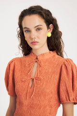 Antik Batik Angela Smock Blouse in Watermelon