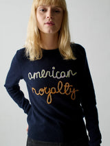 Lingua Franca - American Royalty Crewneck - Navy