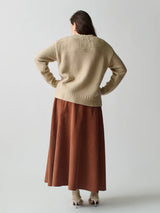 Lingua Franca - The End Guernsey Pullover - Linen