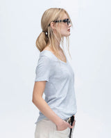 ATM Slub Classic short sleeve vneck tee blue