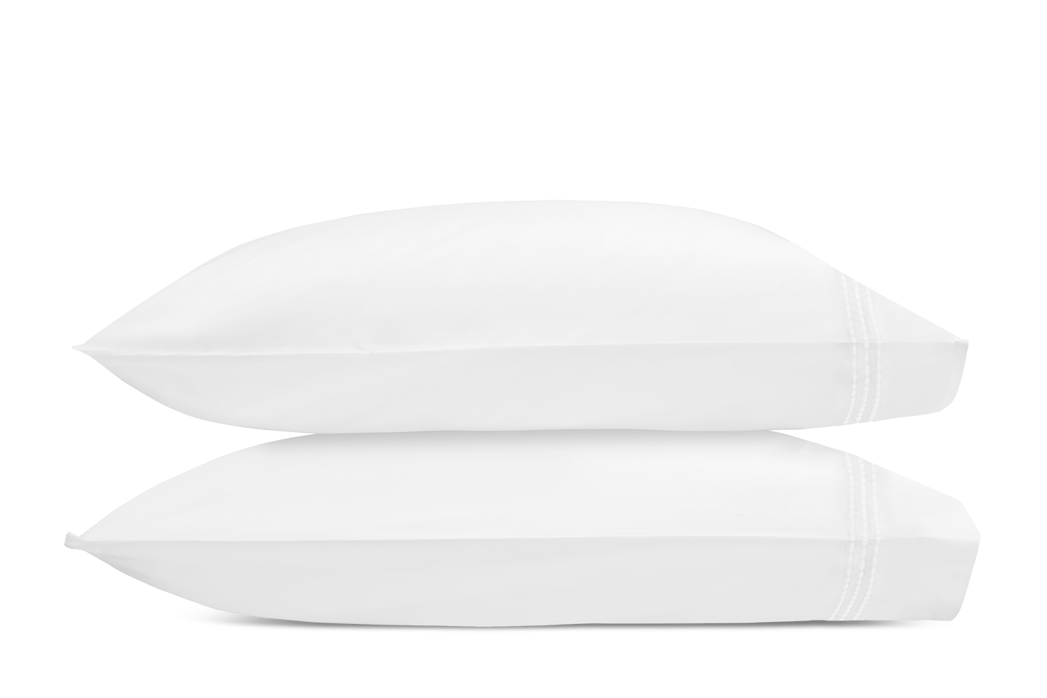 Matouk- Amara Triple Pearl King Pillowcase- White