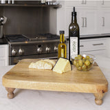 Heritage Lace - Artisan Wood Farmhouse Rectangle Footed Serving Board - Mango