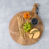 Heritage Lace - Artisan Wood Farmhouse 14" Round Charcuterie Serving Board- Mango