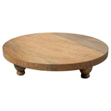 Heritage Lace - Artisan Wood Farmhouse Round Footed Serving Board - Mango