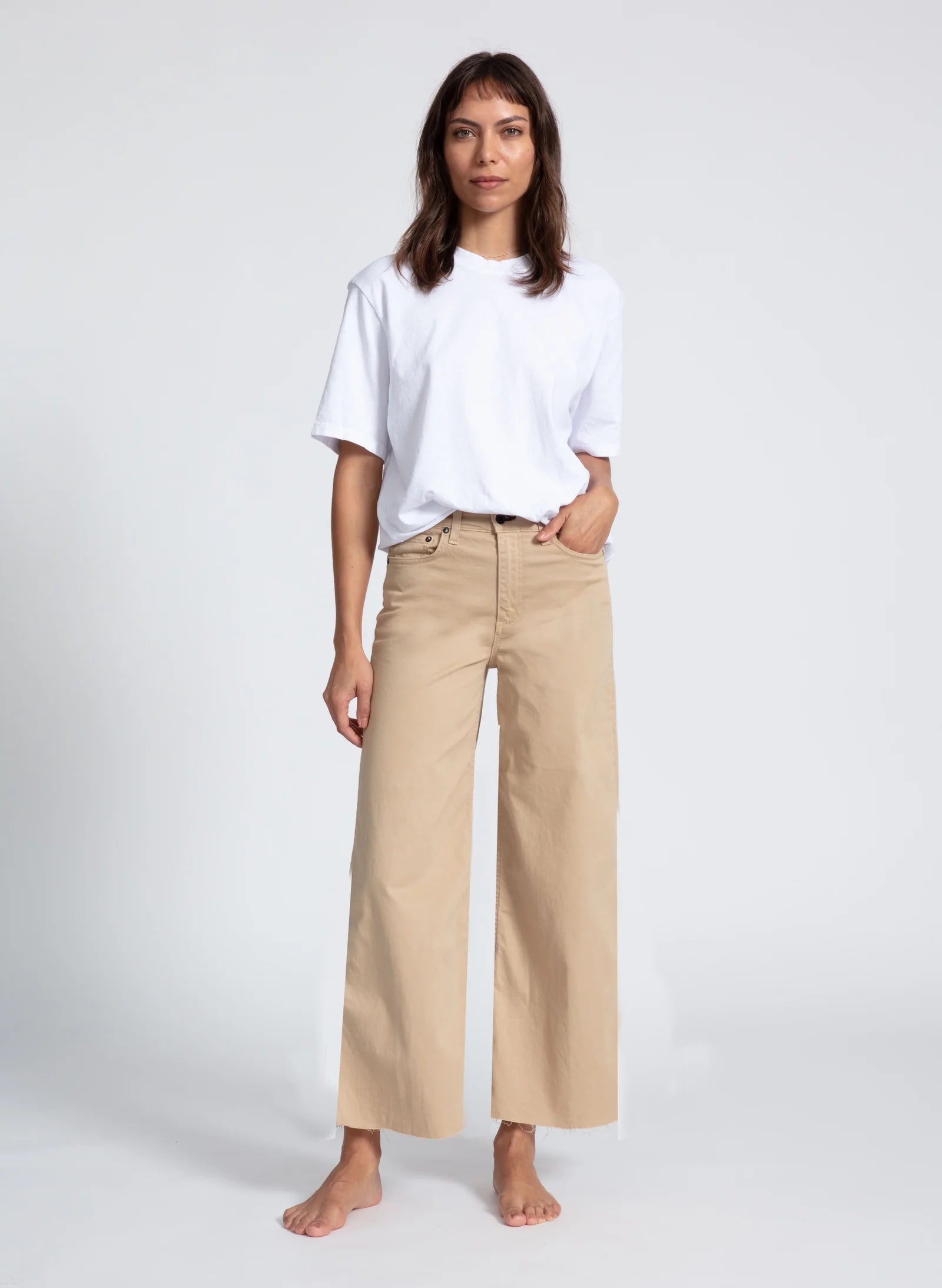 ASKK - Crop Wide Leg Pant - Khaki