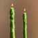 Green Asparagus Beeswax Candle Sticks