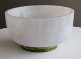 Beatriz Ball Resin Rio Large Bowl with Base (White and Green)