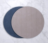 Beatriz Ball Placemats - Reversible (Set of 4) (Blue/Taupe))