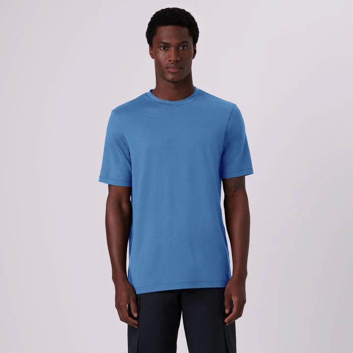 Bugatchi - Short Sleeve UV50 Crewneck - Ocean