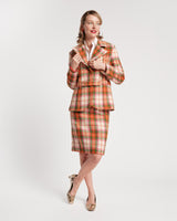 Frances Valentine - Bobby Wool Blazer Central Park Plaid - Pink Green