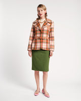 Frances Valentine - Bobby Wool Blazer Central Park Plaid - Pink Green