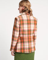 Frances Valentine - Bobby Wool Blazer Central Park Plaid - Pink Green