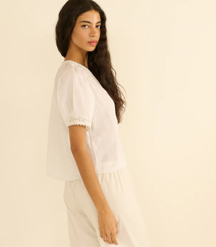 Doen Brigitta Top in Salt