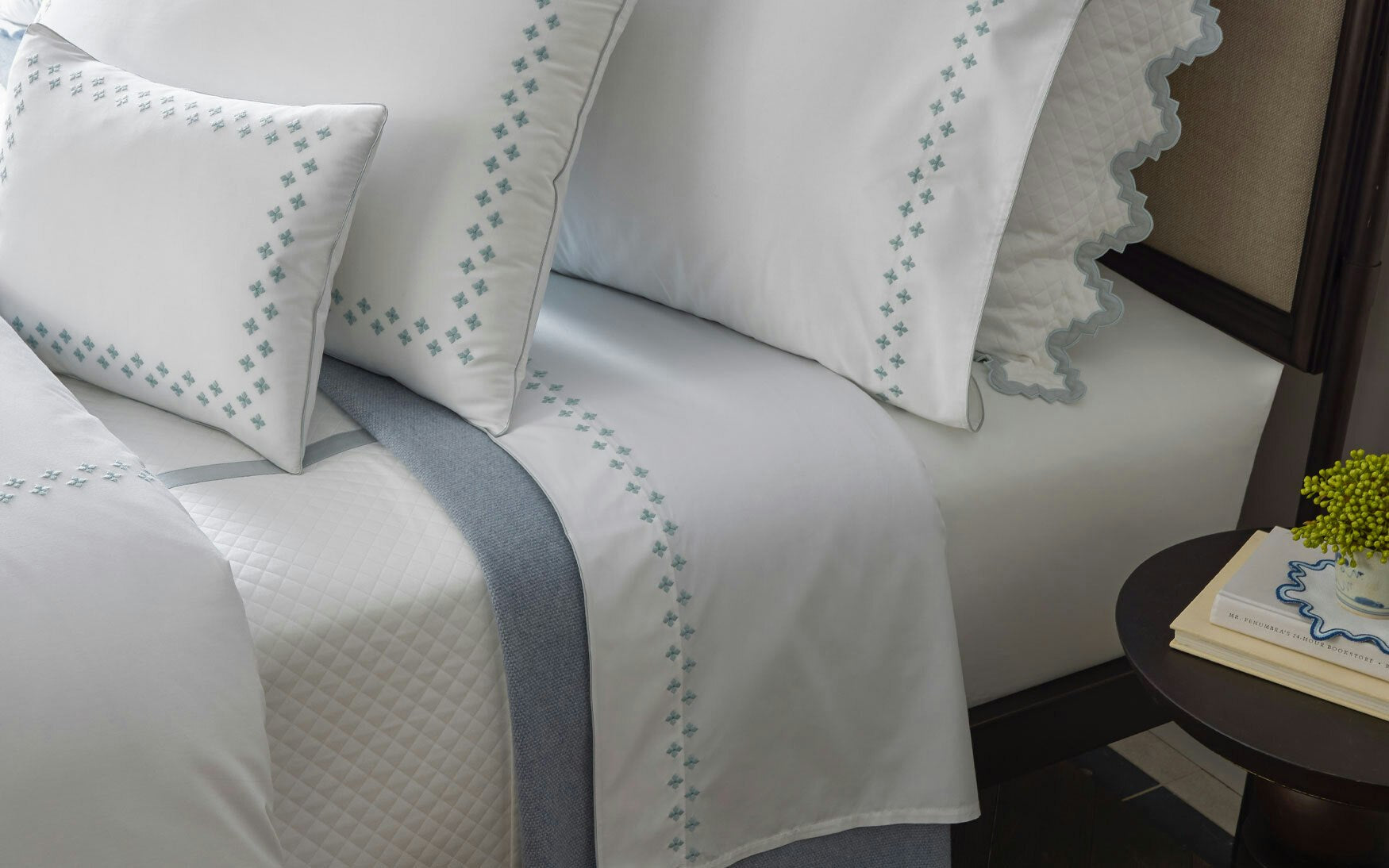 Matouk- Casablanca King Pillowcase Pair- Dune